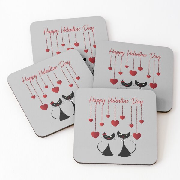 Item preview, HAPPY VALENTINE DAY ,WITH FUNNY CAT designed and sold by Hussain Shirts.