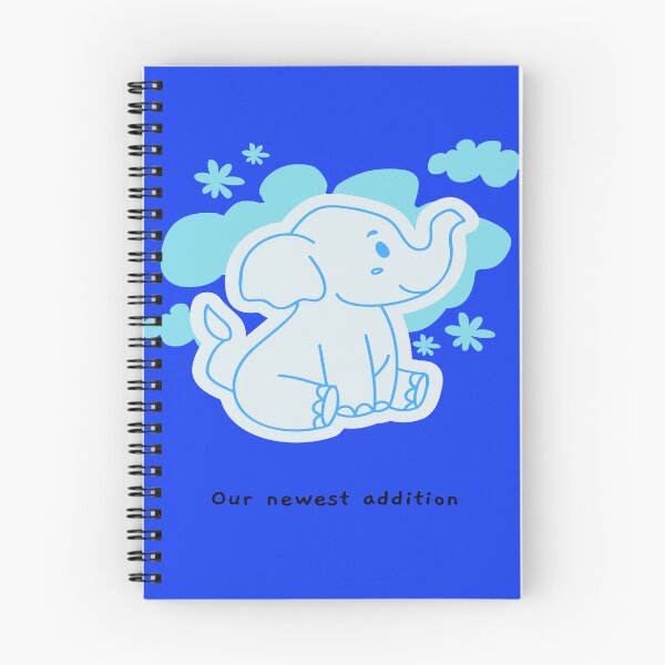 Item preview, Our Newest Addition - Cute Cartoon Baby Elephant - Blue designed and sold by LMcDs.