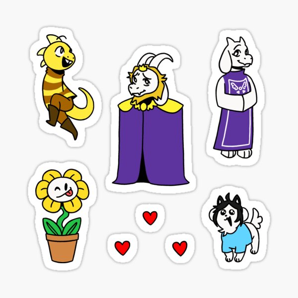 Undertale Figure Character Pin #1 Set of 4 Human Toriel Sans Flowey  Deltarune