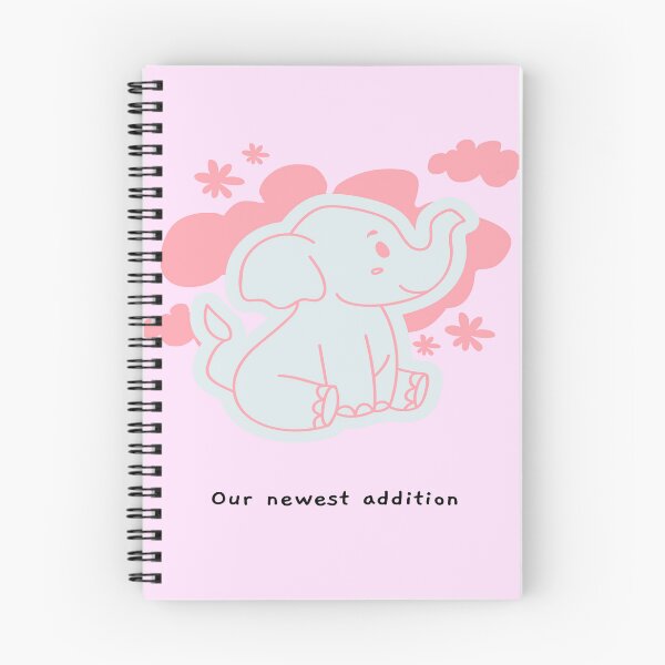 Item preview, Our Newest Addition - Cute Cartoon Baby Elephant - Pink designed and sold by LMcDs.