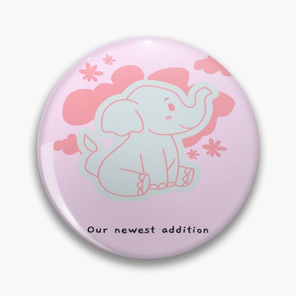 Item preview, Our Newest Addition - Cute Cartoon Baby Elephant - Pink designed and sold by LMcDs.