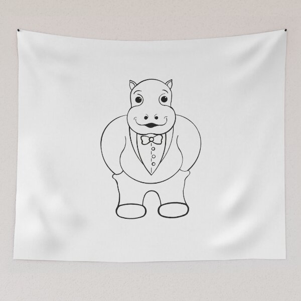 Item preview, Color Your Own Hip Hippo designed and sold by GrandpaH.