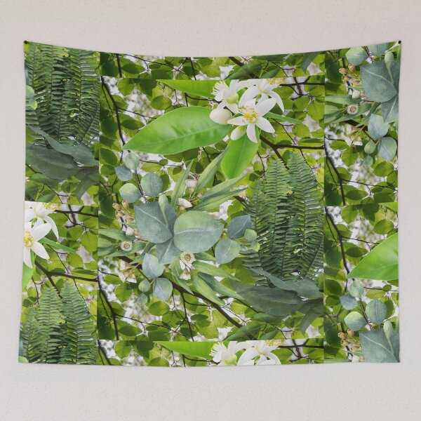 Aperçu de l'œuvre Collage de photos numériques Conception de feuilles vertes et de branches créée et vendue par EarthArtDesigns.