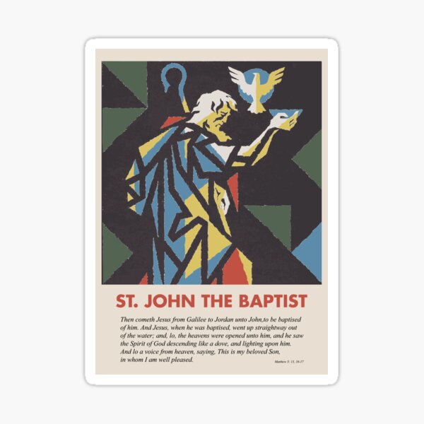 Item preview, ST. JOHN THE BAPTIST Christian Religious Spiritual Bible Quote designed and sold by kwiebe34.