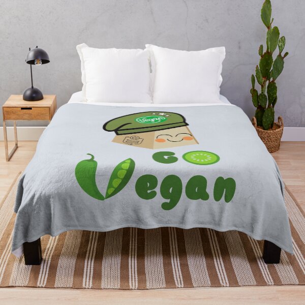 Item preview, Go Vegan- Tofu with Military beret designed and sold by BronikowskiART.