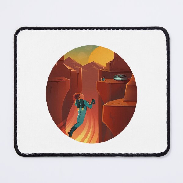 Item preview, Vintage Sci Fi Valles Marineris Travel Poster designed and sold by Slydell1.