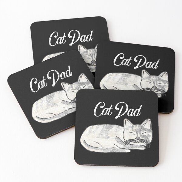 Item preview, Cat Dad white text designed and sold by Cora Gregory.