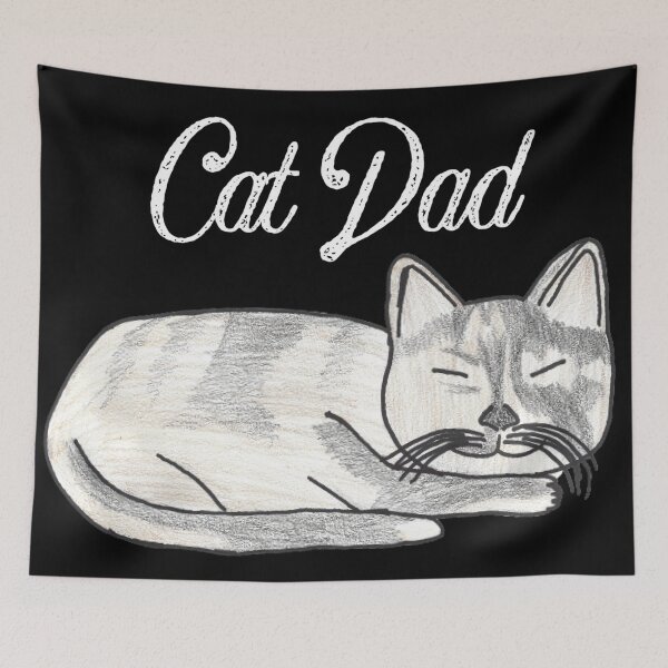 Item preview, Cat Dad white text designed and sold by Cora Gregory.