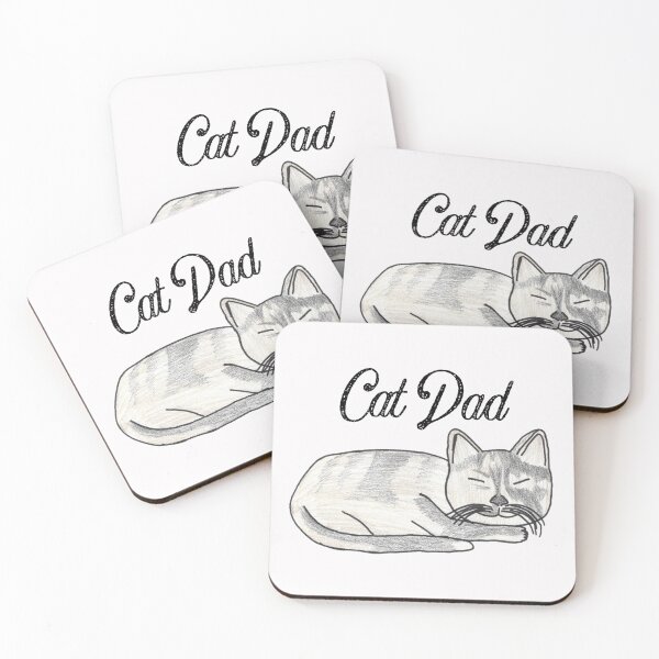 Item preview, Cat Dad black text designed and sold by Cora Gregory.
