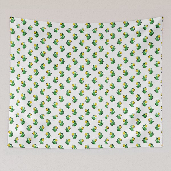 Item preview, Cute Tropical Green and Yellow Cartoon Bird Pattern designed and sold by LADistrictGarb.