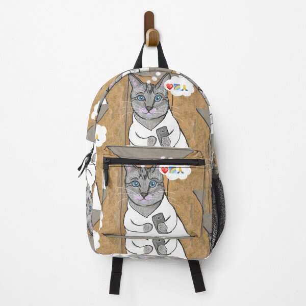 Item preview, Little Cat on the phone messenger by Miguel Matos Official designed and sold by MiguelMatosArt.