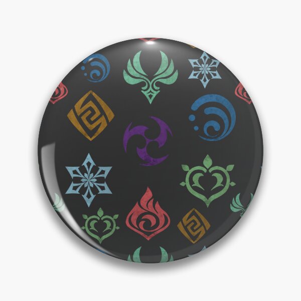 Item preview, Genshin Impact Elements Pattern Visions Archons designed and sold by MultiFandomFan.