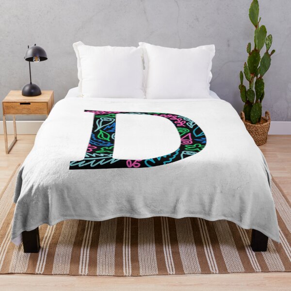 Item preview, Letter D - Neon Floral designed and sold by mynameisliana.