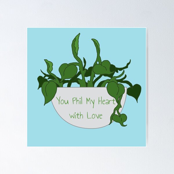 Item preview, Philodendron Plant Valentine You Phil My Heart designed and sold by Punderstandable.