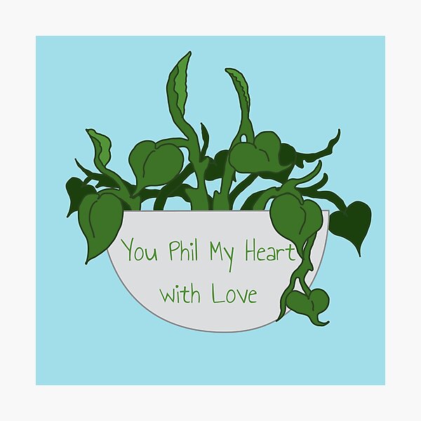 Item preview, Philodendron Plant Valentine You Phil My Heart designed and sold by Punderstandable.