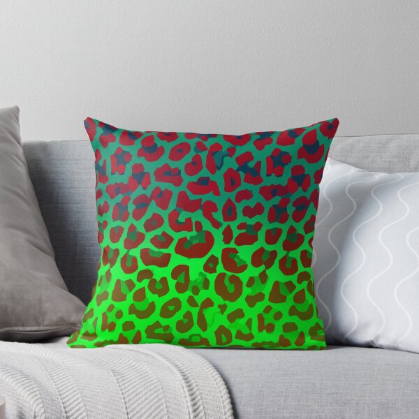 Item preview, red green abstract leopard skin pattern designed and sold by Jelisandie.