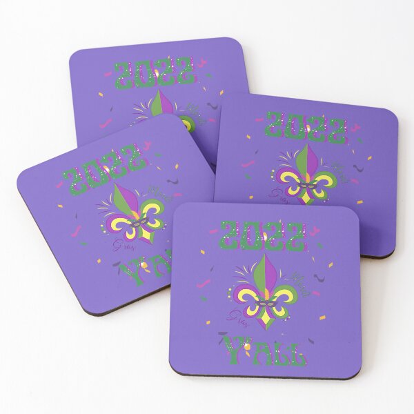 Item preview, 2022 Fleur de lis Mardi Gras Y'all designed and sold by FamilyCurios.