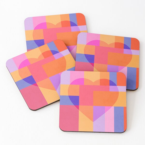 Item preview, Colourful LOVE HEART block pattern  designed and sold by Dominiquevari.