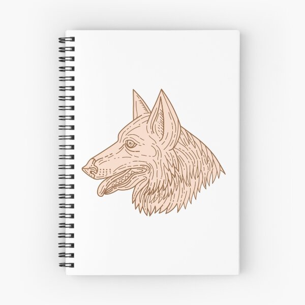 Item preview, German Shepherd Dog Head Mono Line designed and sold by patrimonio.