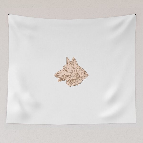 Item preview, German Shepherd Dog Head Mono Line designed and sold by patrimonio.