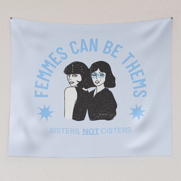Item preview, Femmes Can Be Thems (Blue) designed and sold by StabbyCat.