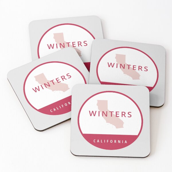 Item preview, Winters California Red Circle State Outline designed and sold by allcitymetro.