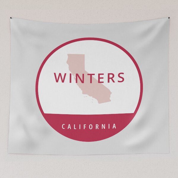 Item preview, Winters California Red Circle State Outline designed and sold by allcitymetro.