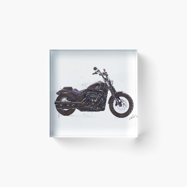 Item preview, Watercolor Chopper Motorcycle - original watercolor by Vart. designed and sold by vartstudio.