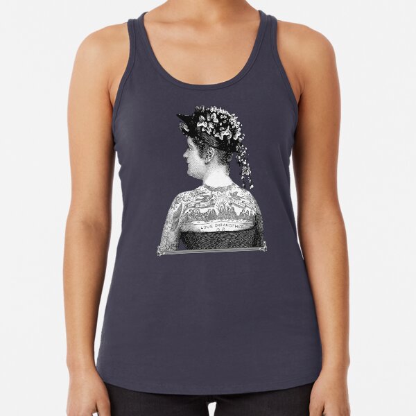 Tattooed Victorian Woman | Victorian Tattoos | Vintage Tattoos | Tattoo Art | Racerback Tank Top