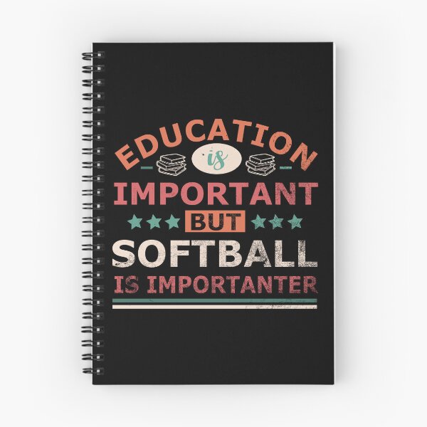 Item preview, Education is important but SOFTBALL is importanter Gift designed and sold by OverbeeDesigns.