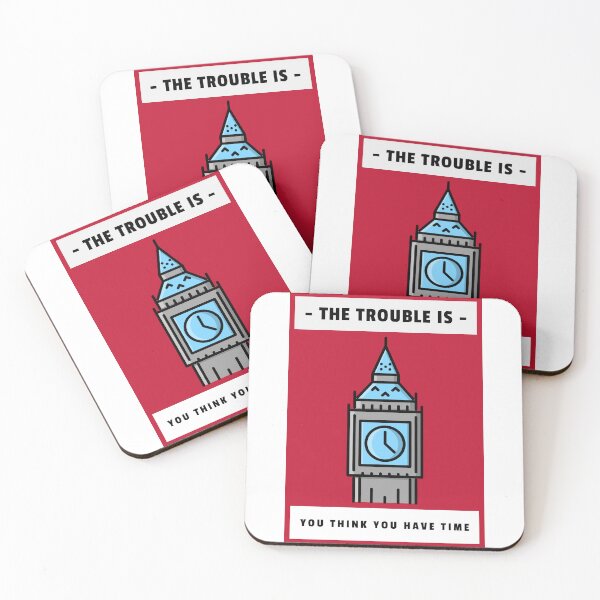 Item preview, THE TROUBLE IS YOU THINK YOU HAVE TIME MOTIVATIONAL WALLART designed and sold by SuccessfulVibes.