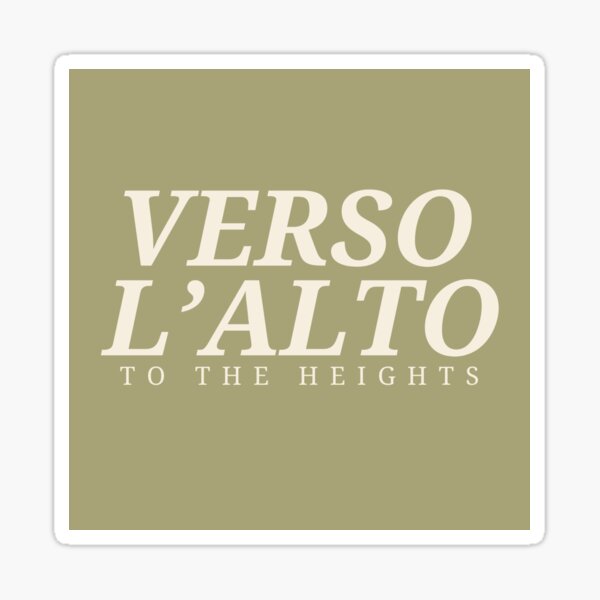 Verso L'Alto Sticker