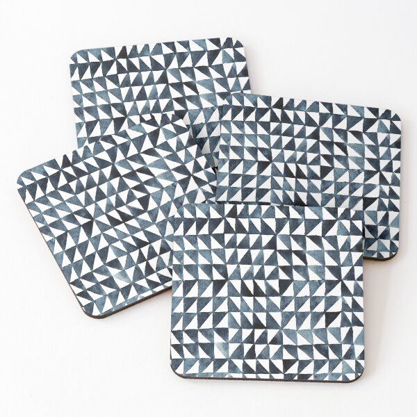 Item preview, Triangle Grid in slate blue designed and sold by studioanalog.