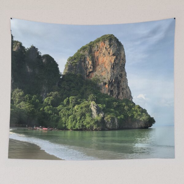 Item preview, Boats at Railay beach krabi Thailand designed and sold by Travel Planet.