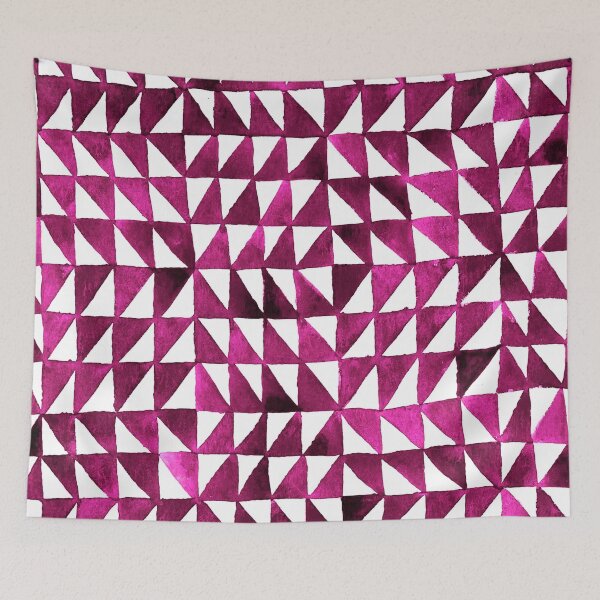 Item preview, Triangle Grid in pink designed and sold by studioanalog.