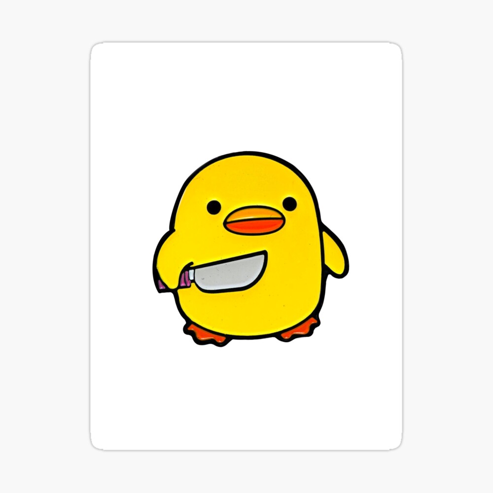 Duck with a Knife, Angry Cute Duck, Duck cute drawing, cute ...