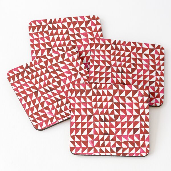 Item preview, Triangle Grid in red designed and sold by studioanalog.