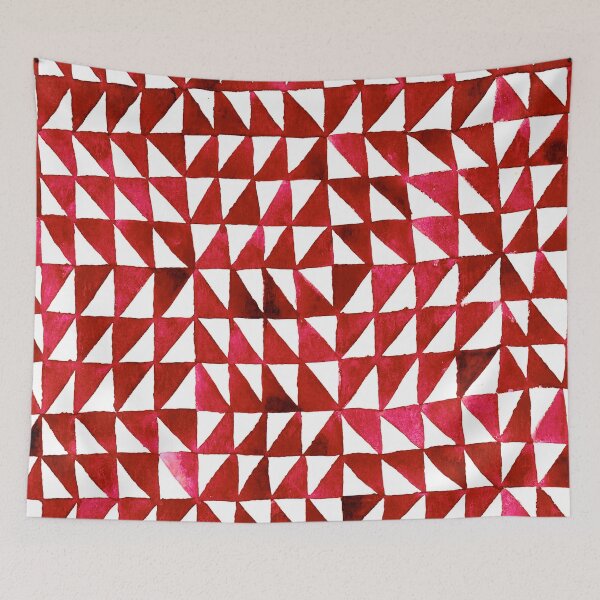 Item preview, Triangle Grid in red designed and sold by studioanalog.