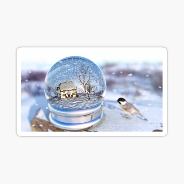 Snowflake Globe Sticker