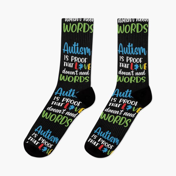 Item preview, Autism Love Doesn't Need Words Awareness Month Autistic Son designed and sold by MadrigueraSM-.