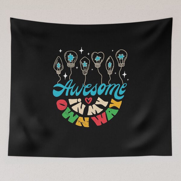 Item preview, Awesome My Own Way Support Autism Awareness Month Autistic designed and sold by MadrigueraSM-.