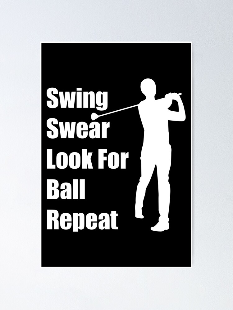 Funny Golf Socks, Swing Swear Repeat