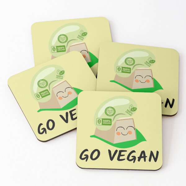 Item preview,  Go Vegan- Funny Tofu with bean designed and sold by BronikowskiART.