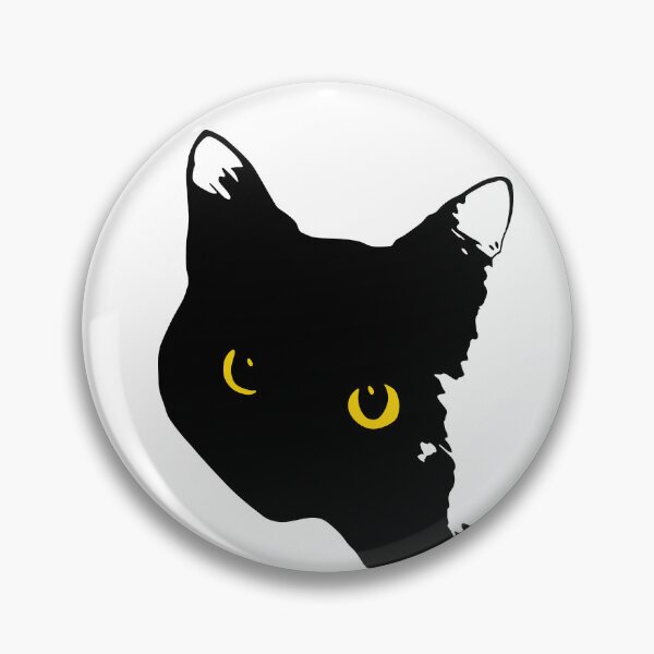 Item preview, Black Cat with Yellow Eyes designed and sold by Owlies-Barn.