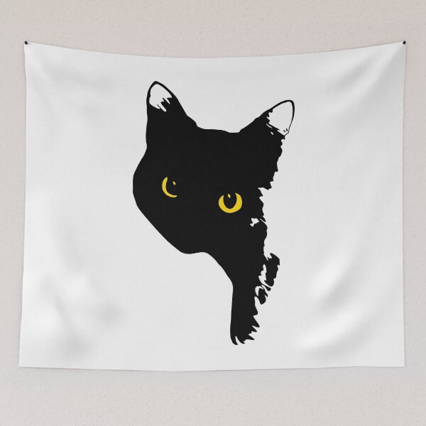 Item preview, Black Cat with Yellow Eyes designed and sold by Owlies-Barn.