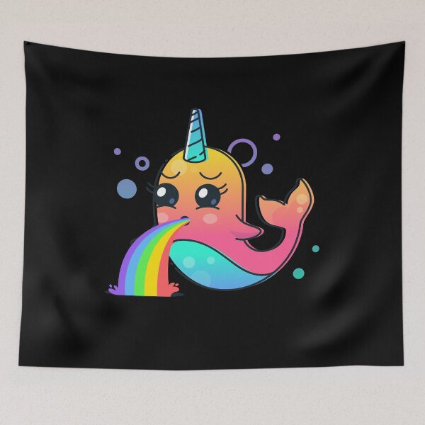 Item preview, Kawaii Narwhal Rainbow Vomit Vomiting Rainbow designed and sold by MasterKlaw.
