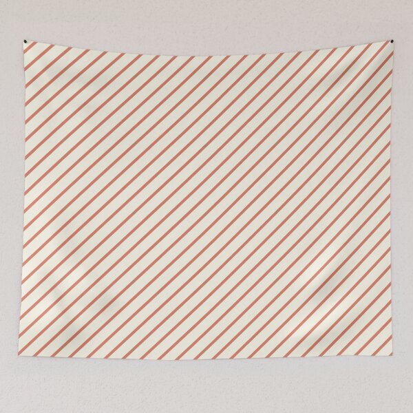 Item preview, Orange diagonal stripe pattern with a cream background designed and sold by Studio Dotsch.