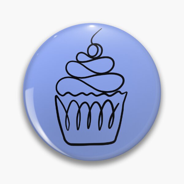 Item preview, Line art cupcake designed and sold by GamingTag.