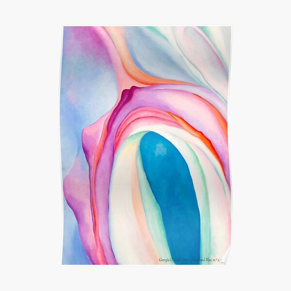 OāKeeffe - Music, Pink and Blue no. 2 Poster