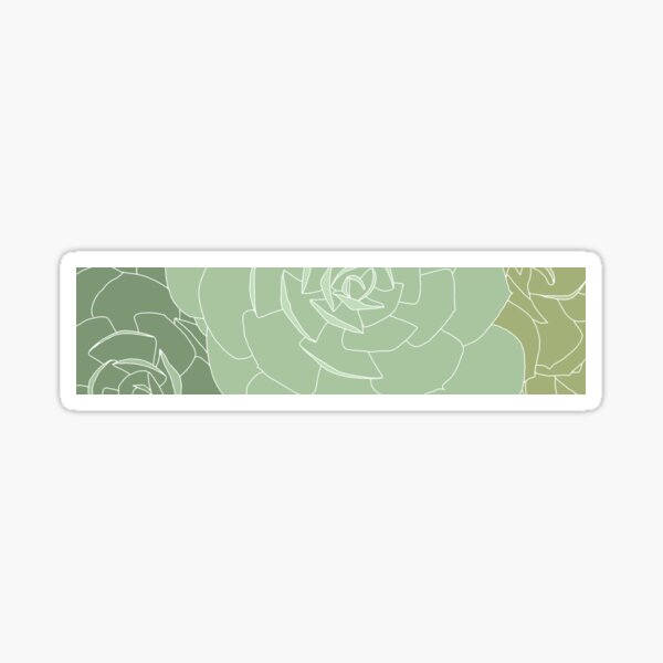 Item preview, Green Succulent digital drawing banner designed and sold by rosiesage.